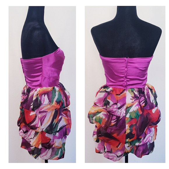 ROBERTA Multi Color Strapless Dress - Picture 2 of 2